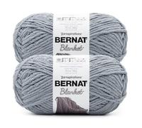 Bernat Blanket BB Lot de 2 paquets de fil Bleu givré 100% polyester #6 Super Bulky 200 m 300 g