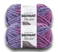Bernat Blanket BB Lot de 2 pelotes de fil à tricoter et crochet Violet 300 g 100% polyester #6 Super Bulky 200 m