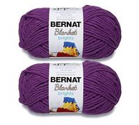 Bernat Blanket Brights Lot de 2 pelotes de fil à tricoter 300 g Polyester N°6 super épais 200 m Pour tricot/crochet Violet