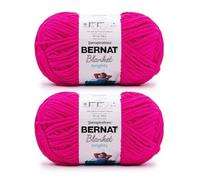 Bernat Blanket Brights Lot de 2 pelotes de fil à tricoter 300 g Polyester N°6 super épais Pour tricot/crochet Rose vif