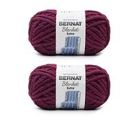 Bernat Blanket Extra Pelote de laine prune bordeaux - 2 paquets de 300 g - Polyester - 7 Jumbo - 97 m - Tricot/crochet