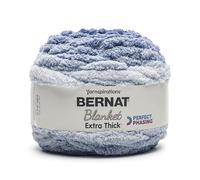 Bernat Blanket Extra Thick Perfect Phasing 1 pelote de 600 g de fil, dégradé bleu marine (Deep Navy)