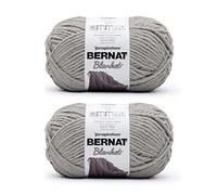Bernat Blanket Inkwell Lot de 2 pelotes de fil à tricoter pour couverture, 300 g, polyester, n°6, super épais, 200 m, pour tricot/crochet