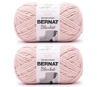 Bernat Blanket Lot de 2 pelotes de fil acrylique très épais, 300 g, #6, fil chenille épais pour tricot et crochet, amigurumi et couvertures épaisses, 200 m, rose poudré