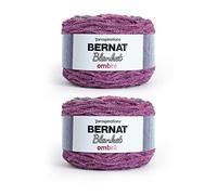 Bernat Blanket Lot de 2 pelotes de fil pour couverture, 300 g, en polyester, n°6 Super Bulky, 200 m, pour tricot/crochet, ombré rose poudré