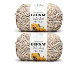 Bernat Blanket Mist-ical Lot de 2 pelotes de 300 g, fil à tricoter/crocheter, gris