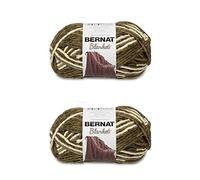 Bernat Blanket Moss Lot de 2 pelotes de fil à tricoter pour couverture, 300 g, polyester, n°6, super épais, 200 m, pour tricot/crochet