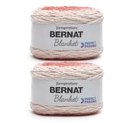 Bernat Blanket Perfect Phasing Crimson Cake - Lot de 2 paquets de 299,37 g - 100% polyester - #6 Super Bulky - 200 m - Pour tricot, crochet, travaux manuels et amigurumi