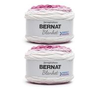Bernat Blanket Perfect Phasing Lot de 2 pelotes de fil, 299,37 g, #6 Super Bulky, 200 m, pour tricot, crochet, travaux manuels et amigurumi, dégradé blanc et violet (Fuchsia Cake)