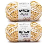 Bernat Blanket Tie Dye-Ish Golden Rays Lot de 2 pelotes de fil à tricoter et crochet, 300 g, polyester, #6, super épais, 200 m