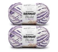 Bernat Blanket Tie Dye-Ish Lavender Lot de 2 pelotes de fil à tricoter et crochet, 300 g, polyester, #6, super épais, 200 m