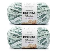 Bernat Blanket Tie Dye-Ish Mossy Hills Lot de 2 pelotes de fil à tricoter et crochet, 300 g, polyester, #6, super épais, 200 m