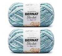Bernat Blanket Tie Dye-Ish Tropical Sea Lot de 2 pelotes de fil à tricoter et crochet, 300 g, polyester, #6, super épais, 200 m