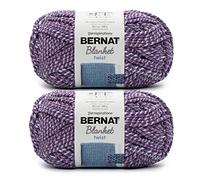 Bernat Blanket Twist Grape Kiss Lot de 2 paquets de pelotes de laine en polyester pour tricot et crochet 300 g
