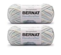 Bernat Handicrafter Cotton Big Ball Lot de 2 pelotes de fil à tricoter/crochet Blanc 340 g