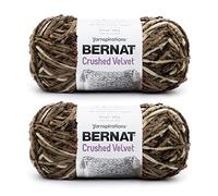 Bernat Lot de 2 paquets de fil à café velours écrasé de 300 g - Polyester - 5 Bulky - 300 m - Tricot/Crochet