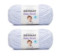Bernat Lot de 2 paquets de fil velours bébé bleu ciel - 300 g - Polyester - 4 moyen (peigné) - 450 m - Tricot/crochet, ardoise