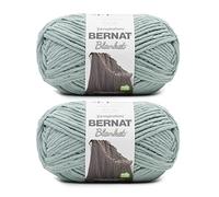 Bernat Lot de 2 paquets de laine pour couverture Vert fumé 300 g - Polyester - 6 super épais - 200 m - Tricot/crochet