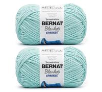 Bernat Lot de 2 pelotes de fil à tricoter et crochet en polyester #6 super volumineux pour couverture Aqua - 300 g
