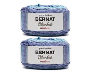 Bernat Lot de 2 pelotes de fil chenille épais de 300 g - Polyester - 6 super volumineux - 200 m - Pour tricot, crochet et loisirs créatifs