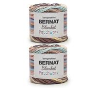 Bernat Lot de 2 pelotes de fil crème pour patchwork, pâtisserie, couverture - 300 g - 100% polyester - #6 super volumineux - 200 m - tricot/crochet