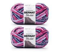 Bernat Lot de 2 pelotes de fil de tourmaline pour couverture - Polyester - 6 Super Bulky - 200 m - Tricot/Crochet