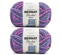 Bernat Lot de 2 pelotes de fil pour couverture extra violet coucher de soleil, 300 g - Polyester - #7 Jumbo - 90 m - Tricot, crochet, artisanat et amigurumi