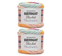 Bernat Lot de 2 pelotes de fil pour couverture patchwork Tropical Splash - 300 g - 100% polyester - #6 super volumineux - 200 m - Tricot/crochet