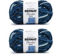 Bernat Lot de 2 pelotes de laine acrylique chenille extra épaisse pour couverture