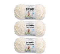 Bernat Lot de 3 paquets de fil de 100 g pour couverture bébé - Polyester - 6 super volumineux - 70 m - Tricot/crochet