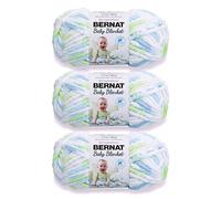 Bernat Lot de 3 pelotes de fil chenille épais pour couverture bébé - 100 g - Polyester - 6 super volumineux - 70 m - Pour tricot, crochet, travaux manuels et amigurumi
