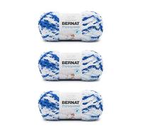 Bernat Pipsqueak Lot de 3 pelotes de 100 g, polyester, 5 épais, 90 m, Tricot/Crochet, Blue Jean Swirl