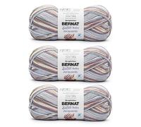 Bernat Softee Baby Jacquard Lot de 3 paquets de fil à thé Lavande 120 g Acrylique #3 DK (léger) 220 m pour tricot, crochet et travaux manuels