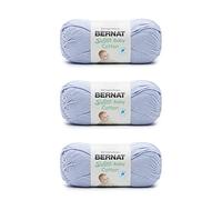 Bernat Softee Baby Lot de 3 paquets de fil de coton pervenche pâle 120 g Mélange 3 DK (léger) 220 m Pour tricot/crochet