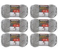 BERNAT SOFTEE CHUNKY- PACK OF 6 BALLS - 100G EACH BALL - GREY HEATHER