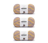 Bernat Softee Cotton Golden Haze Lot de 3 paquets de 120 g, nylon, 3 DK (léger), 232 m, tricot, crochet et travaux manuels