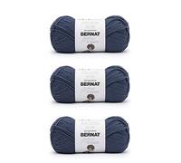 Bernat Softee Cotton Seaside Blue - Lot de 3 paquets de 120 g - Nylon - 3 DK (léger) - 220 m - Tricot, crochet et travaux manuels