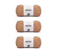 Bernat Softee Sandstone Lot de 3 paquets de 120 g, nylon, 3 DK (léger), 232 m, tricot, crochet et travaux manuels