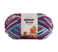 Bernat Spinrite Blanket Brights Big Ball Pelote de Fil Rouge, Blanc et Perche varié, 300 g
