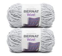 Bernat Velvet Misty Gray - Lot de 2 paquets de 300 g - Polyester - 5 Bulky - 200 m - Tricot/Crochet