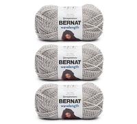 Bernat Wavelength Lot de 3 paquets de 140 g de fil à perles acrylique #5 volumineux 200 m pour tricot, crochet et travaux manuels