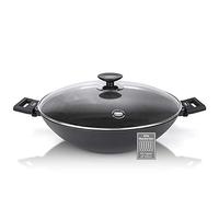 Berndes Alu Induction Wok avec couvercle 36 cm, 6,4 litres, aluminium forgé