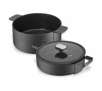 Berndes b.double pot set 3-pcs. pot de cuisson couvercle poêle de service fon...