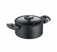 Berndes b.green Casserole avec couvercle en verre, Pot, Aluminium, Noir, 24 cm