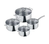Berndes B.Urban Lot de 4 casseroles en acier inoxydable poli - Induction, convient pour tous les types de cuisinières, passent au four, poignées ergonomiques, durables et passent au lave-vaisselle