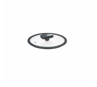 Berndes Balance Glasdeckel mit Silikonring, Spezialglas, Transparent / Schwarz, Ø 16 cm, 007816