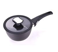 Berndes Balance Induction Enduro casserole 16 cm avec manche, compatible induction et tous feux, mini casserole extrêmement résistante aux rayures, aspect fonte, aluminium, noir