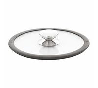Berndes Glasdeckel mit Silikonring, Spezialglas, Transparent / Schwarz, Ø 20 cm, 007580