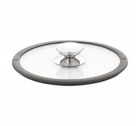 Berndes Glasdeckel mit Silikonring, Spezialglas, Transparent / Schwarz, Ø 24 cm, 007584