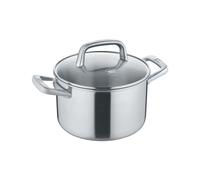 Berndes Tricion Resist Kochtopf mit Deckel, Topf, 3-Schicht-Material, Silber, 20 cm, 099213